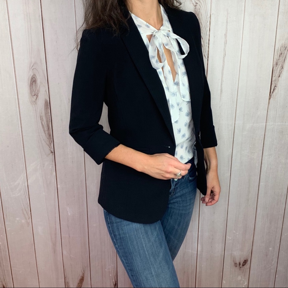 The Opal Blouse- white with flowers, tie neck top - Picture 4 of 10